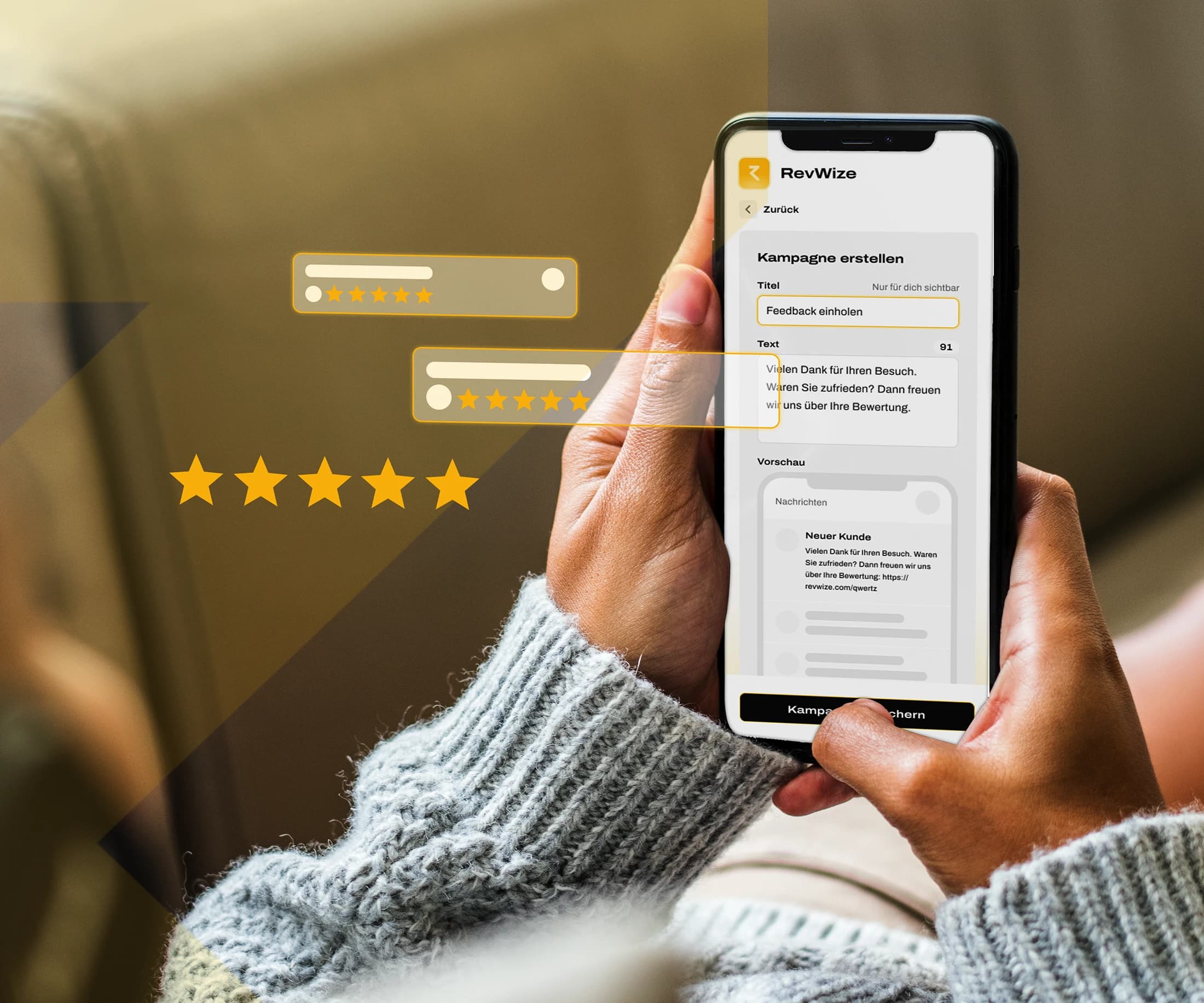 Google-Bewertungen per SMS