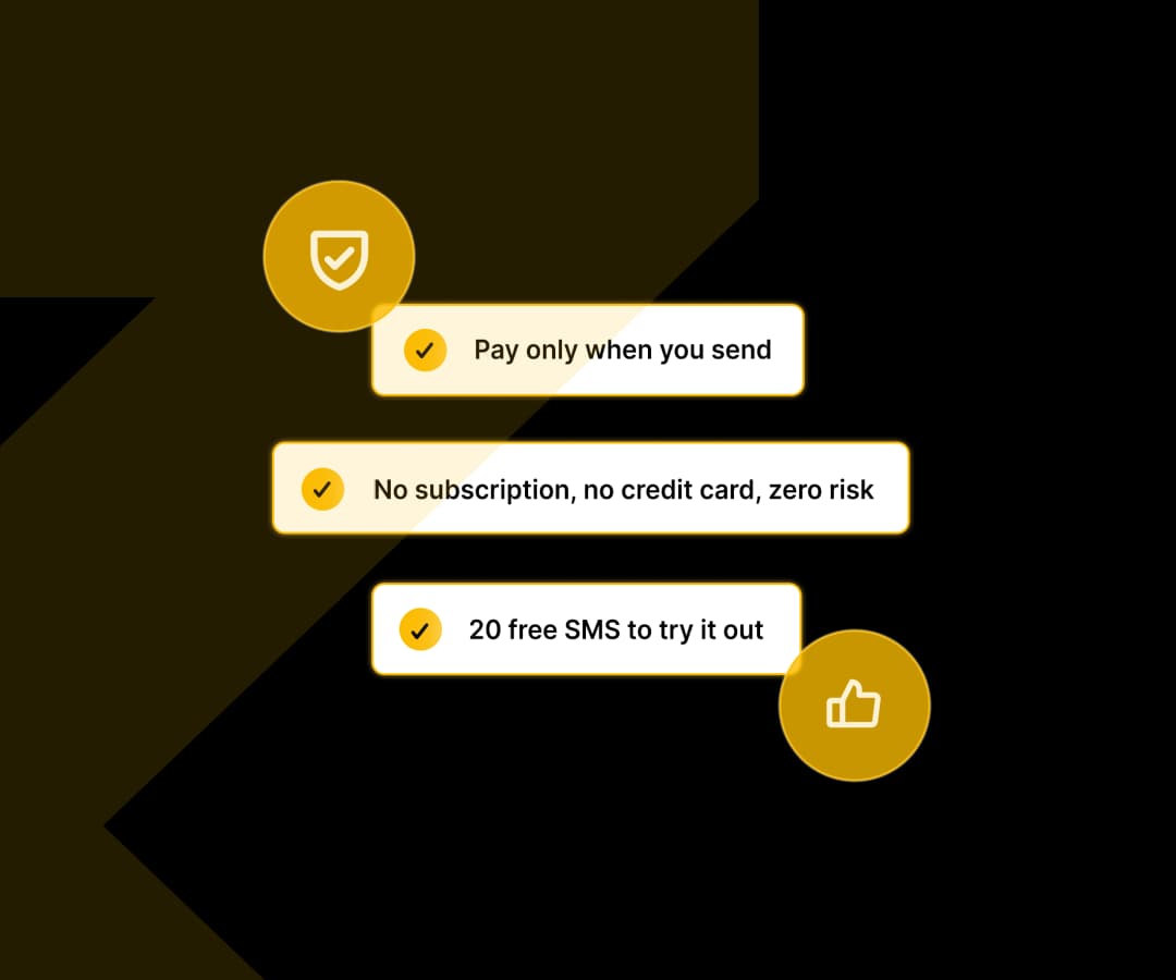 Billing: clear & fair (pay-per-SMS)